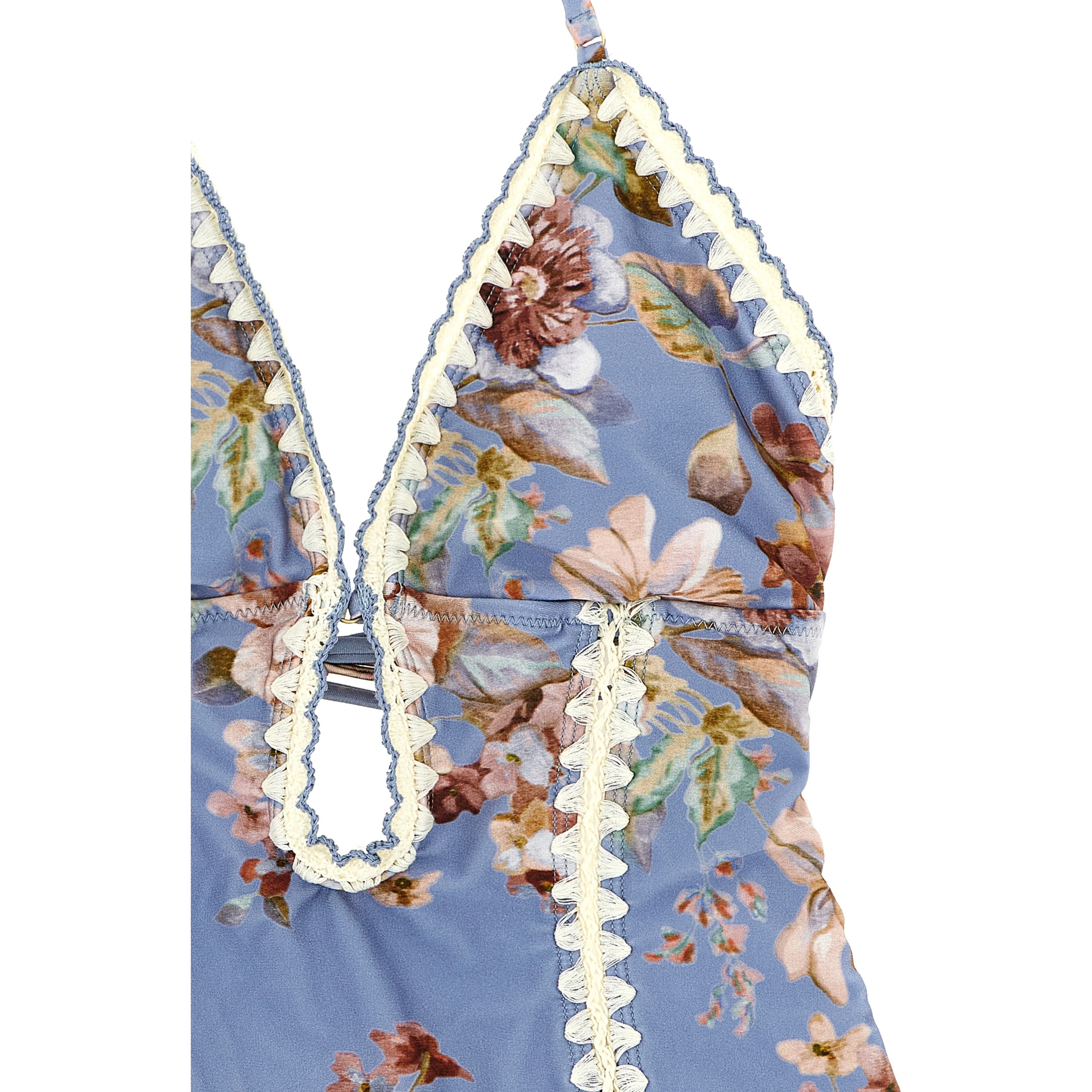 Blue Polyamide One-Piece Swimsuit