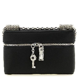 Black Viscose Crossbody Bag