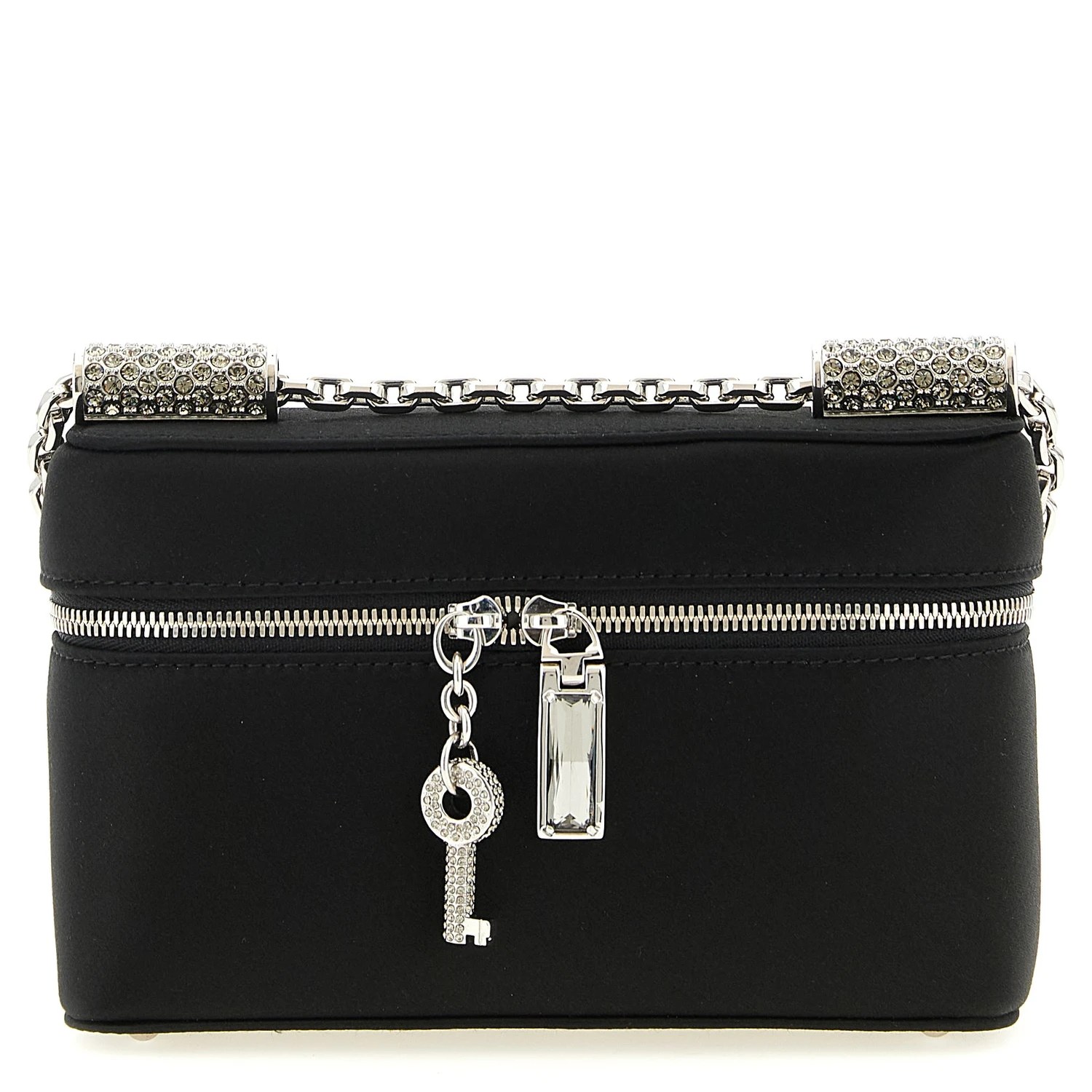 Black Viscose Crossbody Bag