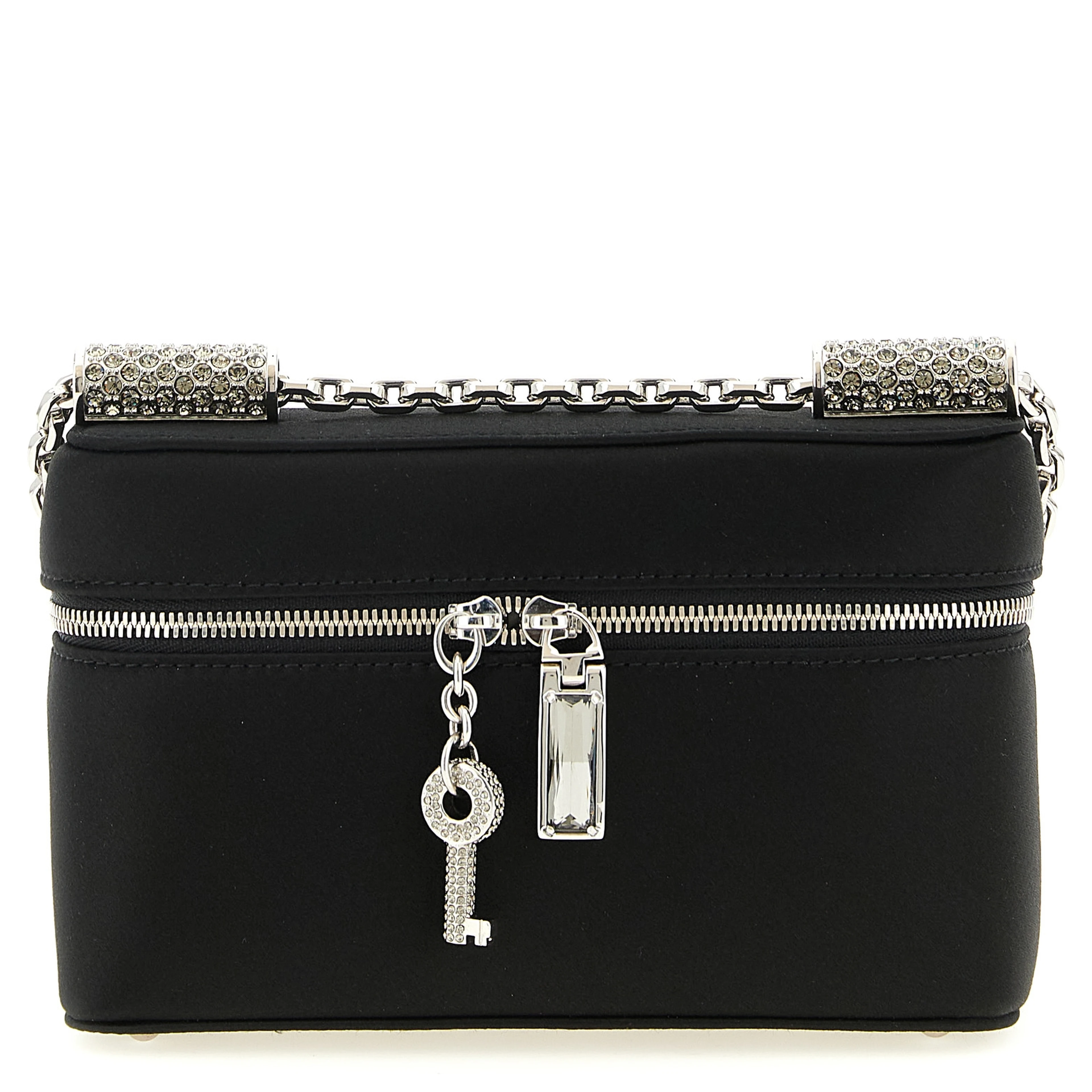 Black Viscose Crossbody Bag