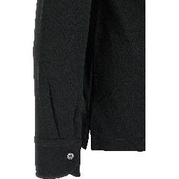 Black Cotton Polo Shirt