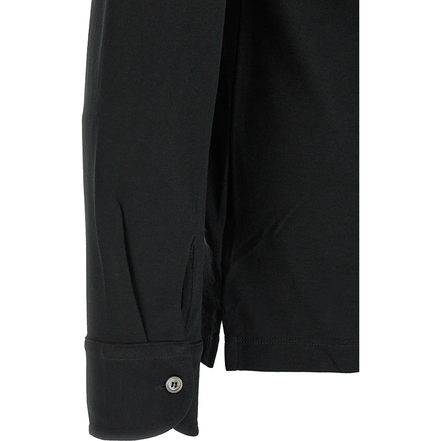 Black Cotton Polo Shirt