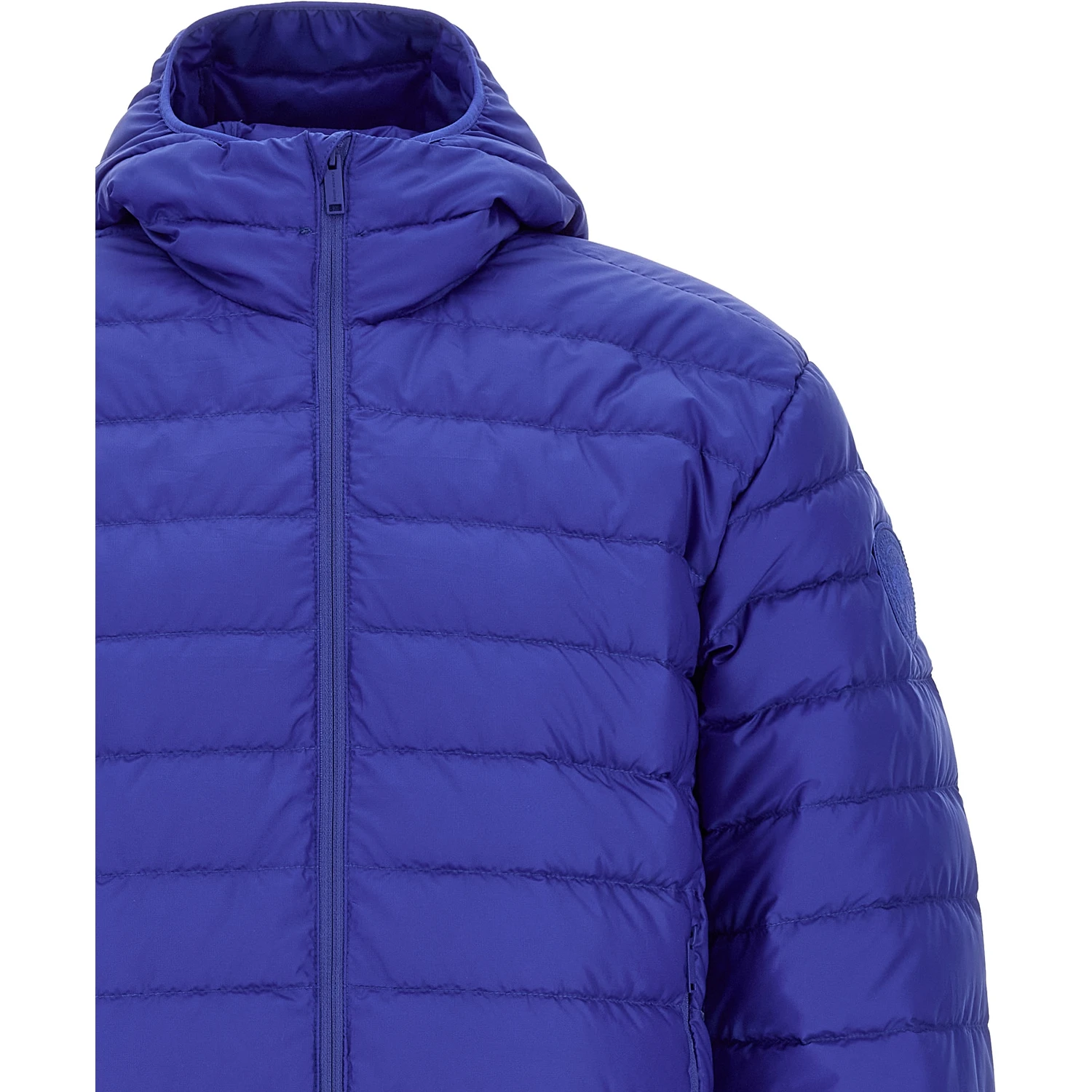 Blue Polyamide Full-Length Jacket