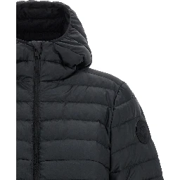 Black Polyamide Full-Length Jacket