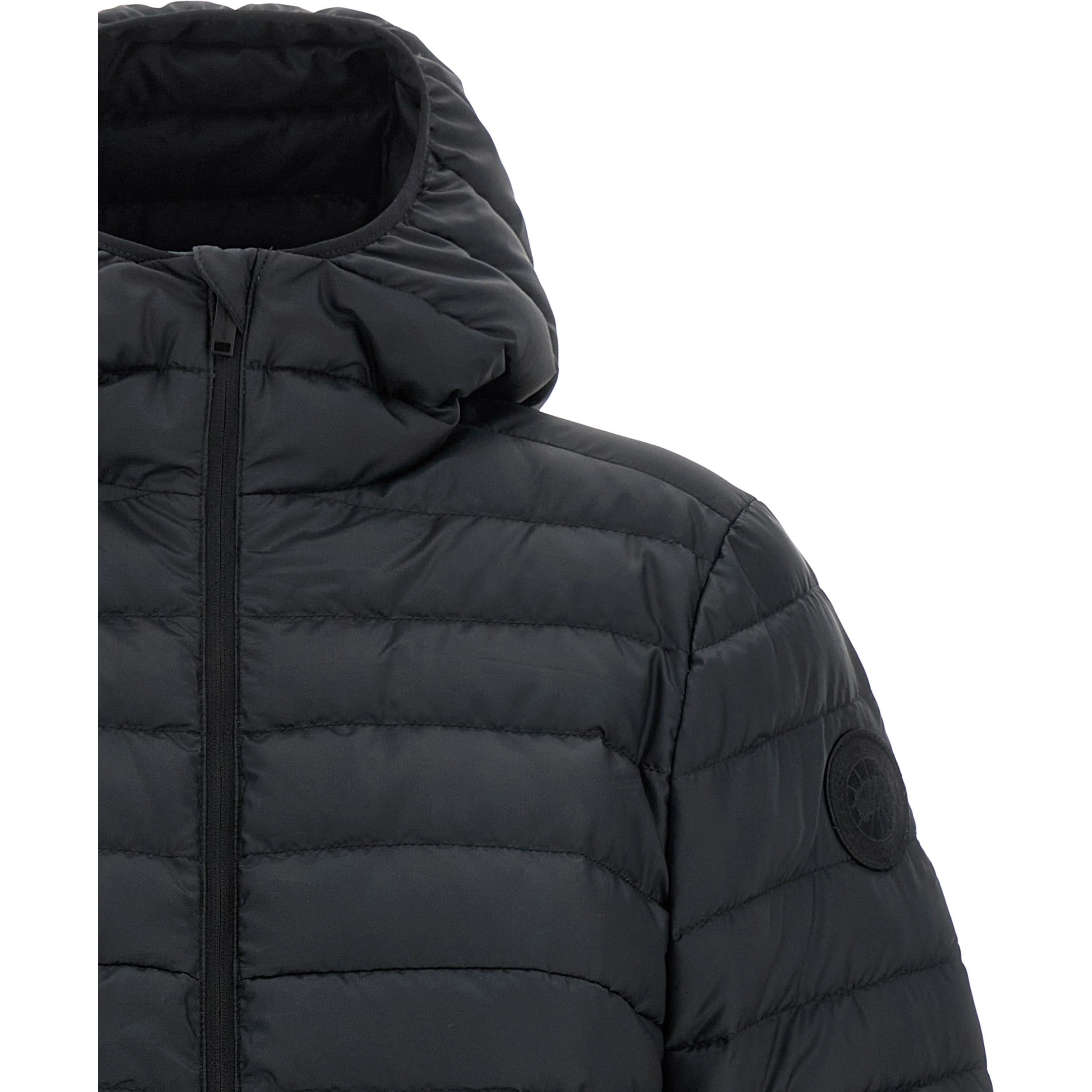Black Polyamide Full-Length Jacket