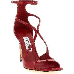 Multicolor Leather Stiletto Heel Sandals