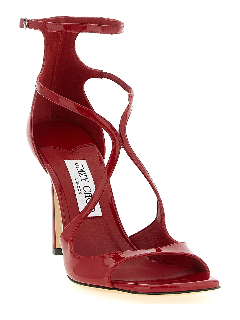 Multicolor Leather Stiletto Heel Sandals