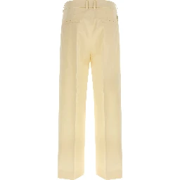 Beige Cotton Dress Pants
