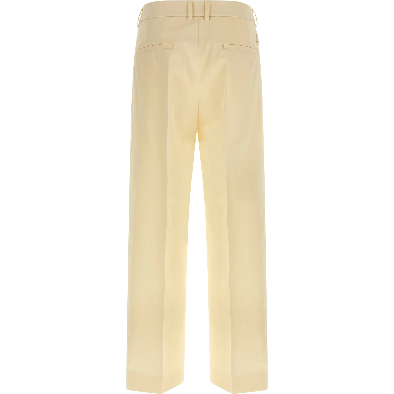 Beige Cotton Dress Pants