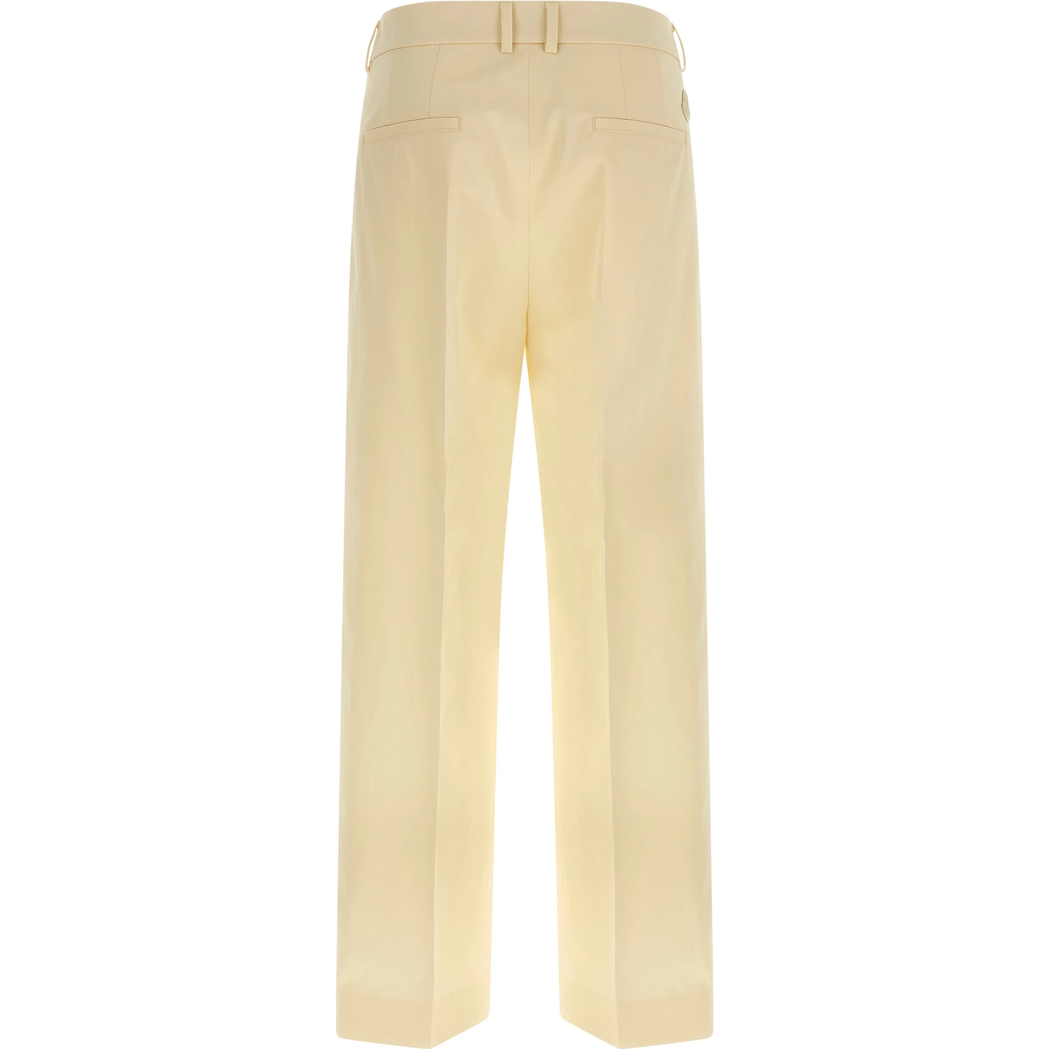 Beige Cotton Dress Pants