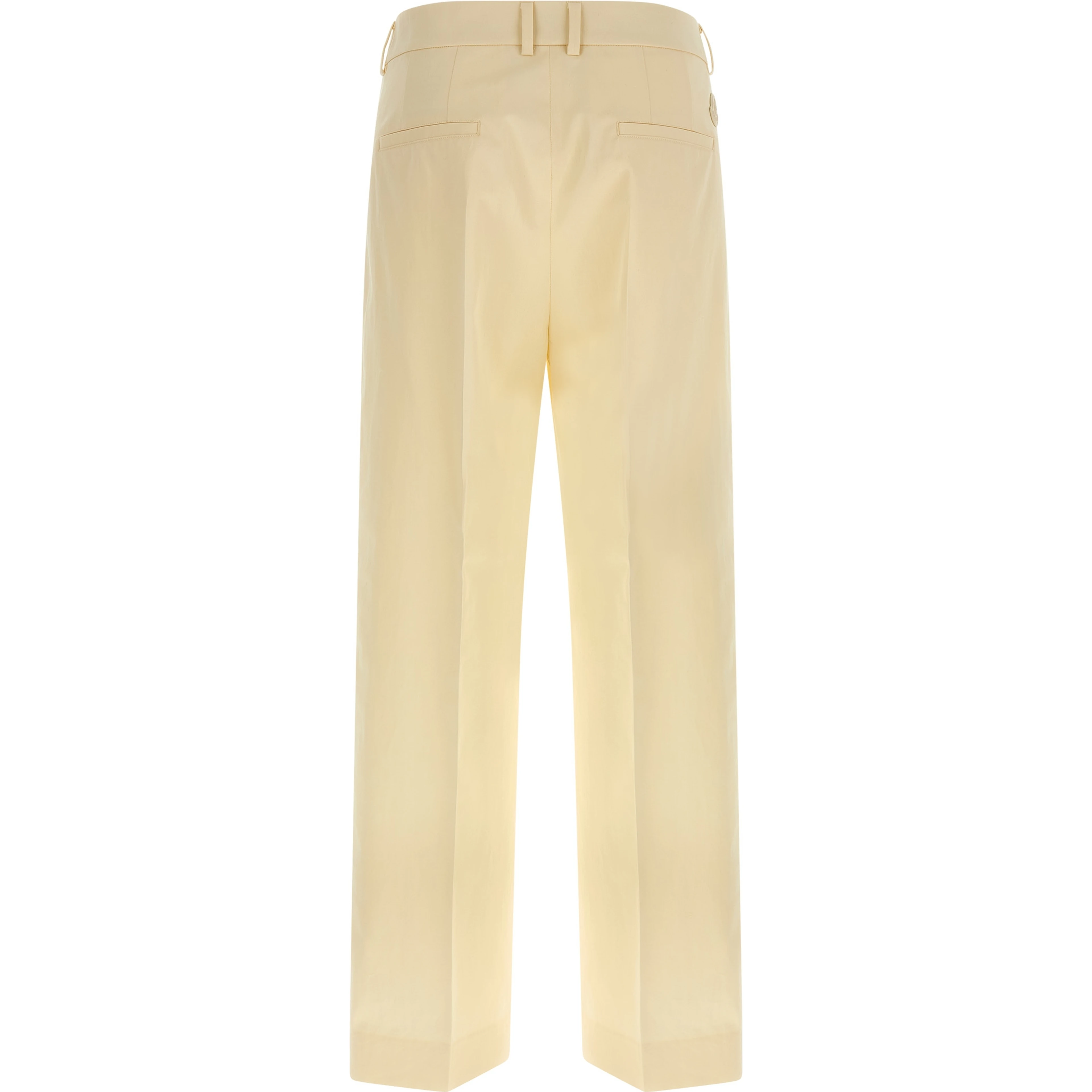 Beige Cotton Dress Pants