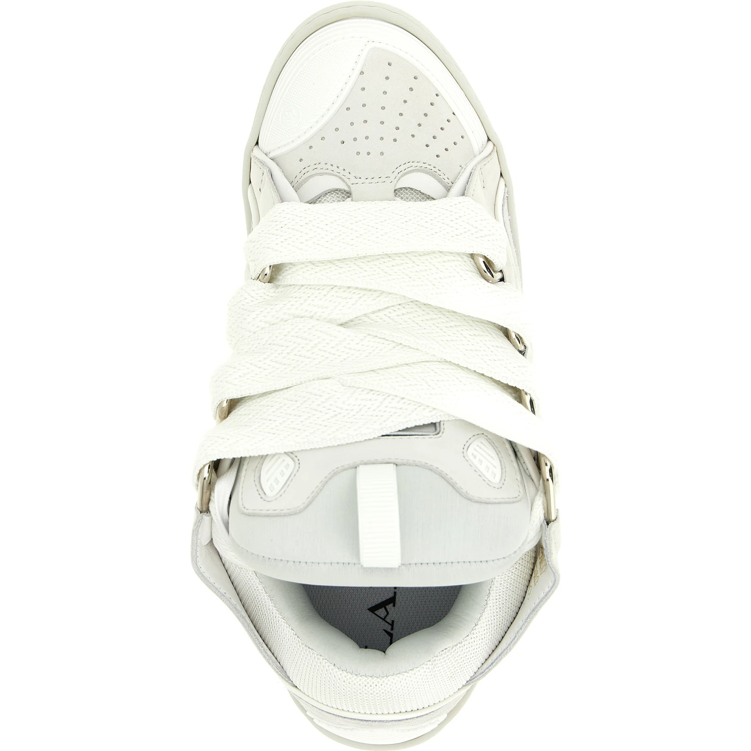 White Calfskin Chunky Sneakers