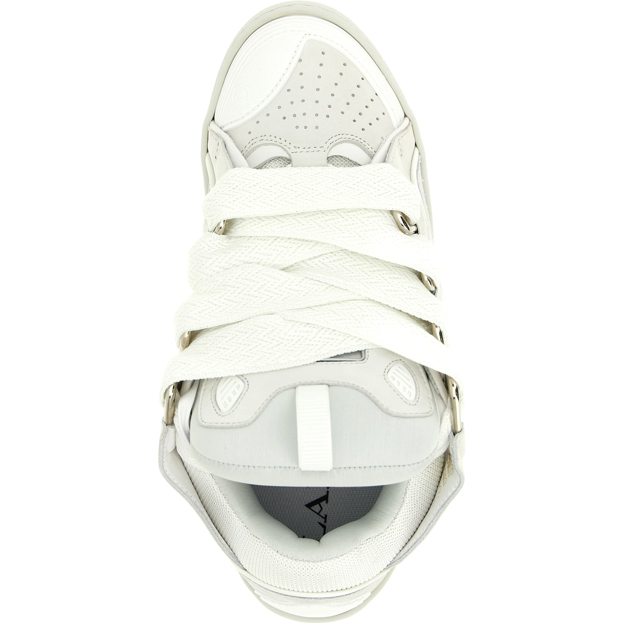 White Calfskin Chunky Sneakers