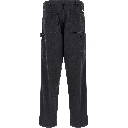 Blue Cotton Cargo Pants