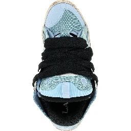 Blue Cotton Athletic Sneakers