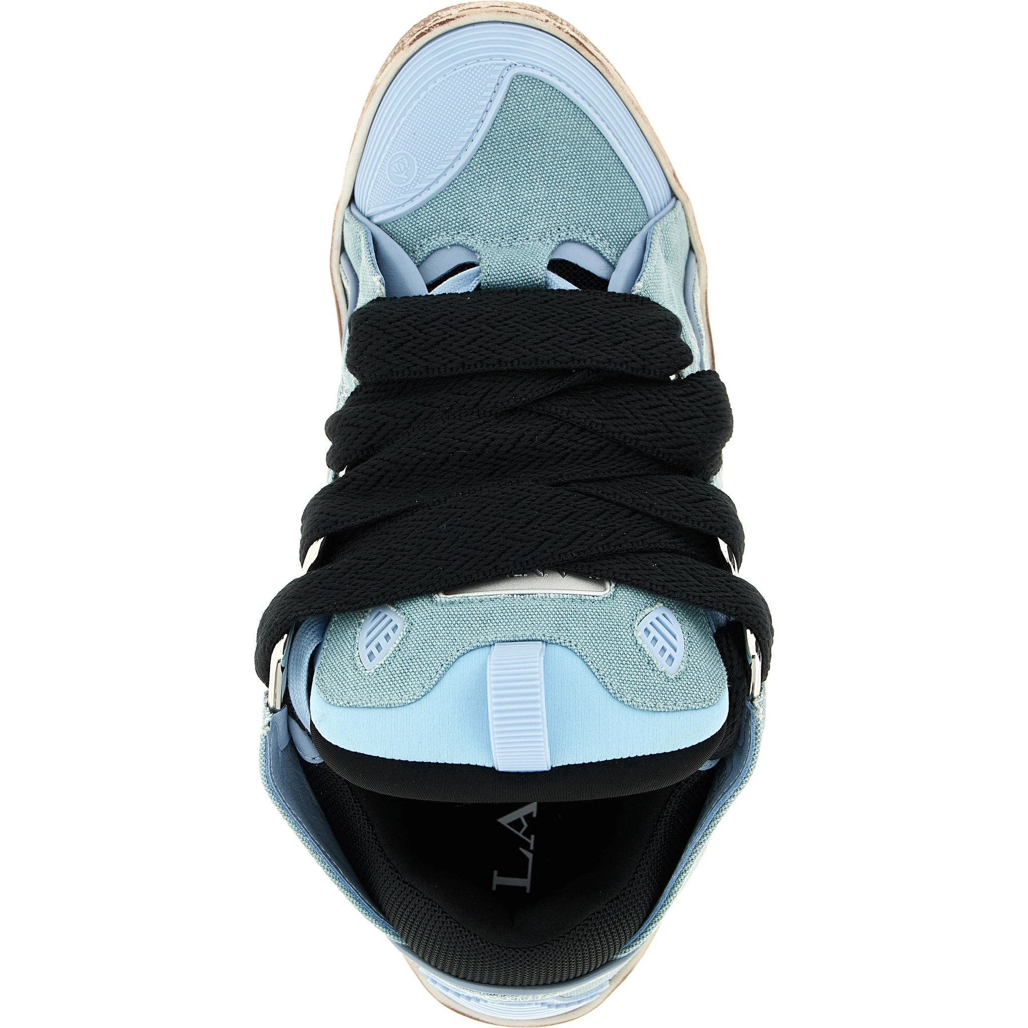 Blue Cotton Athletic Sneakers