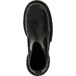 Black Goatskin Ankle Boots