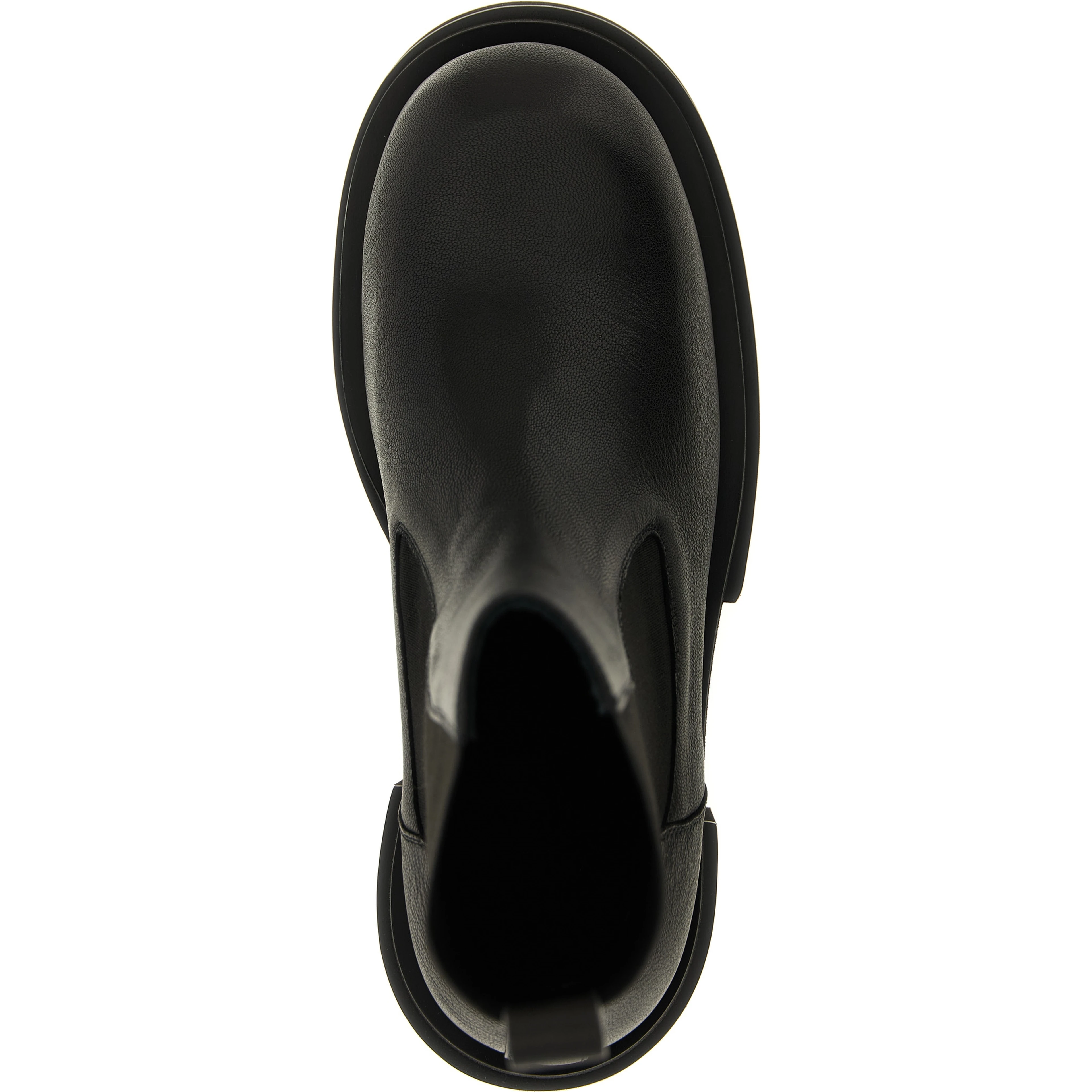 Black Goatskin Ankle Boots