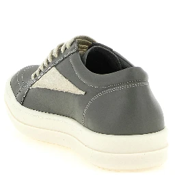 Gray Cowhide Low Top Sneakers
