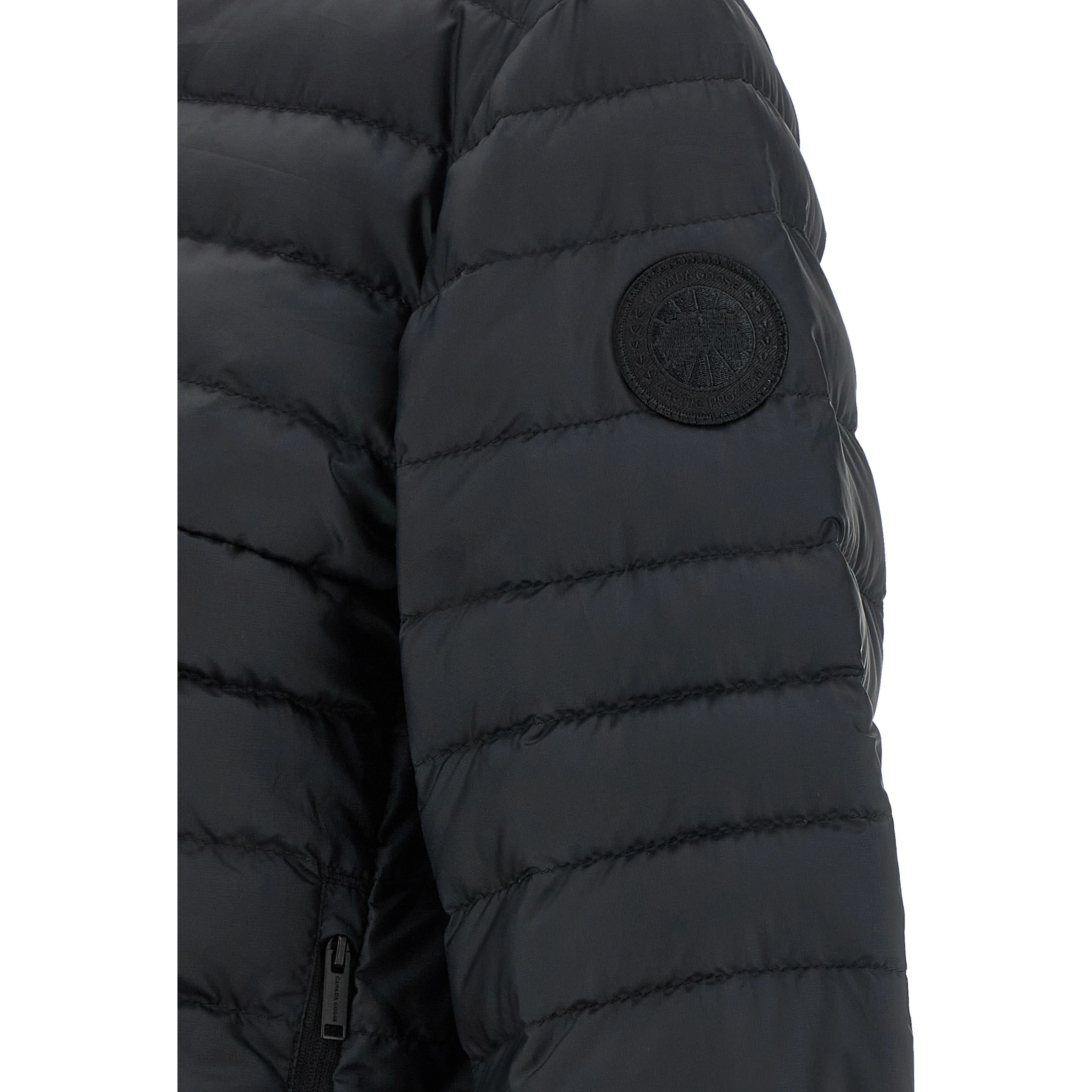 Black Polyamide Full-Length Jacket