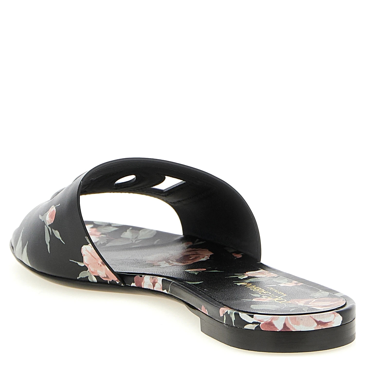 Black Calfskin Slides