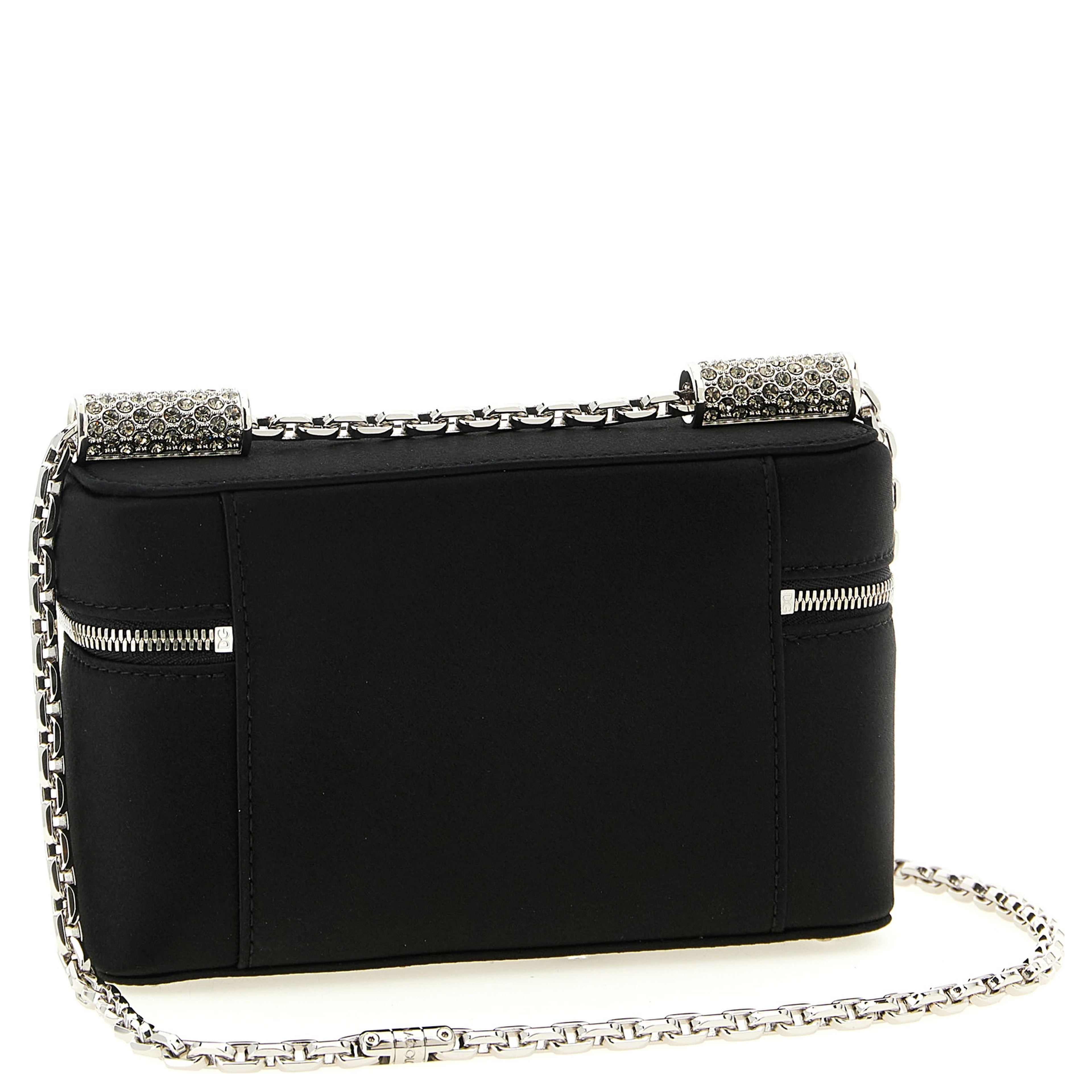 Black Viscose Crossbody Bag