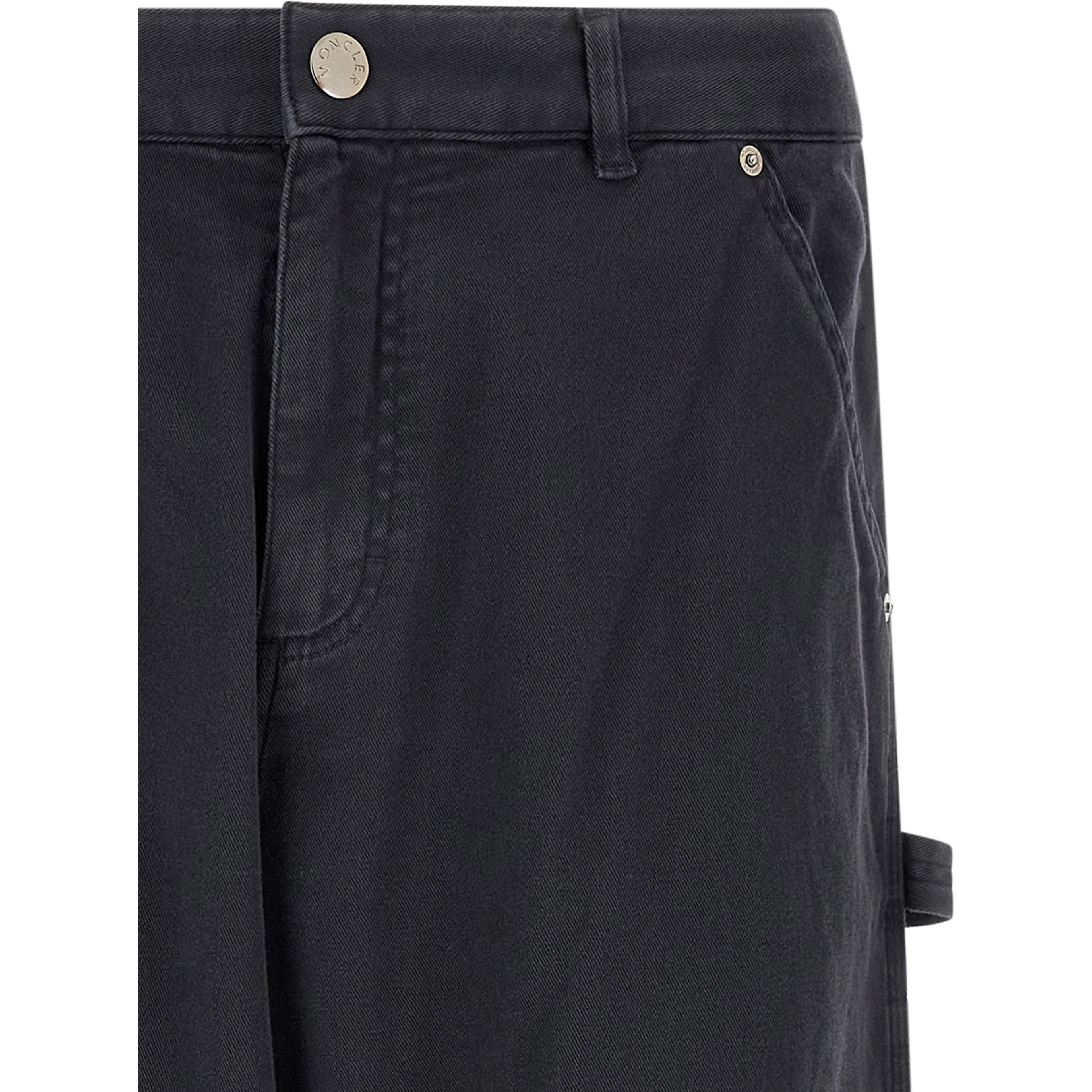 Blue Cotton Cargo Pants