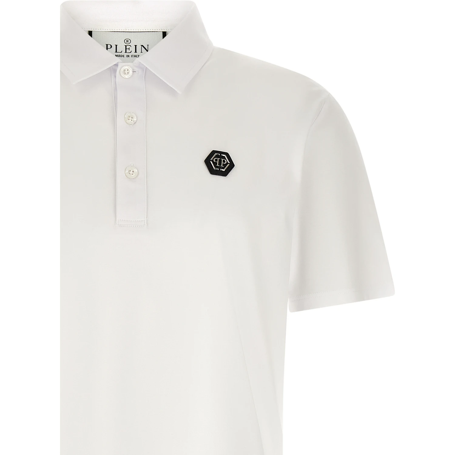 White Cotton Polo Shirt