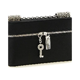 Black Viscose Crossbody Bag