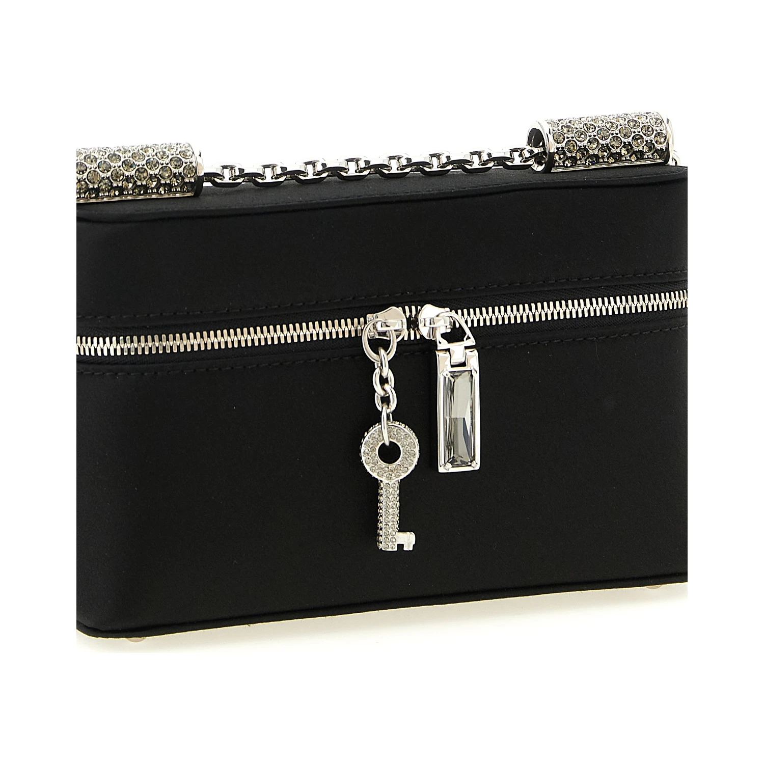Black Viscose Crossbody Bag