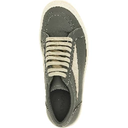 Gray Cowhide Low Top Sneakers