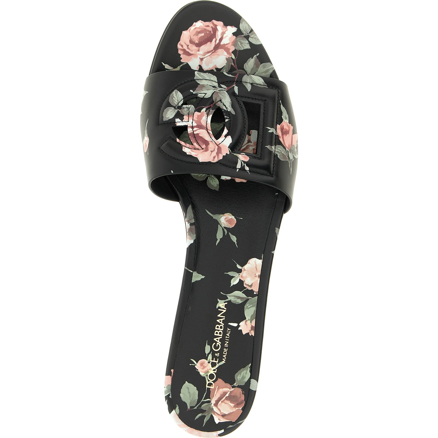 Black Calfskin Slides