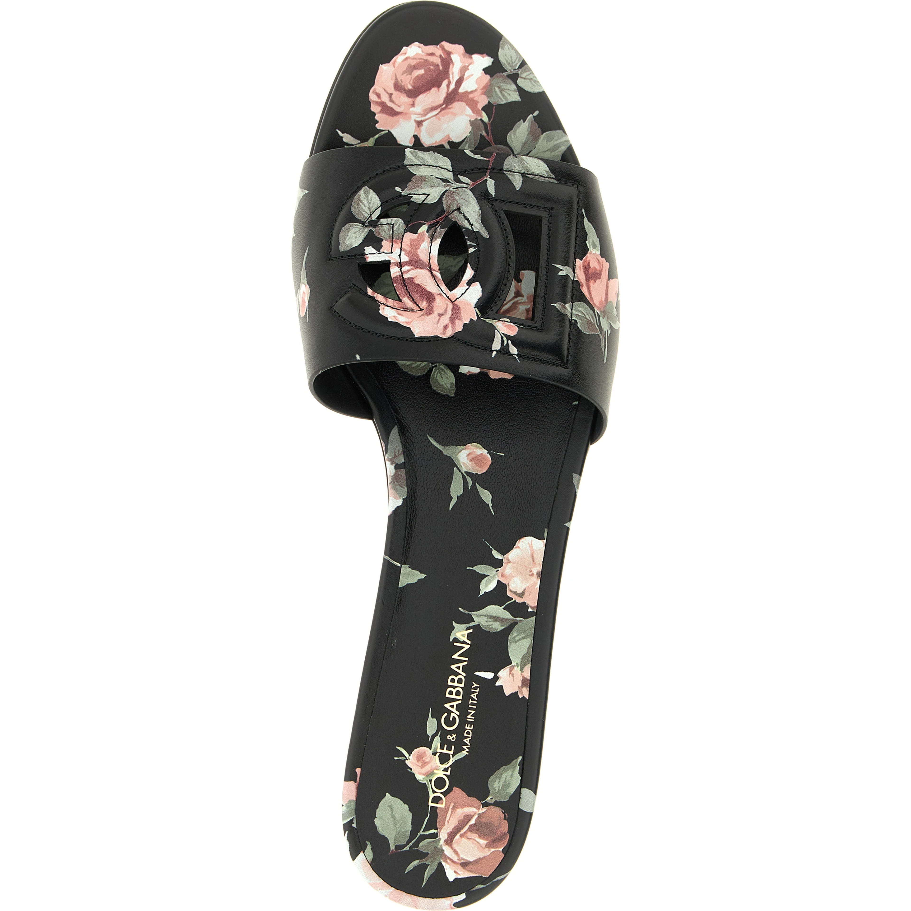 Black Calfskin Slides
