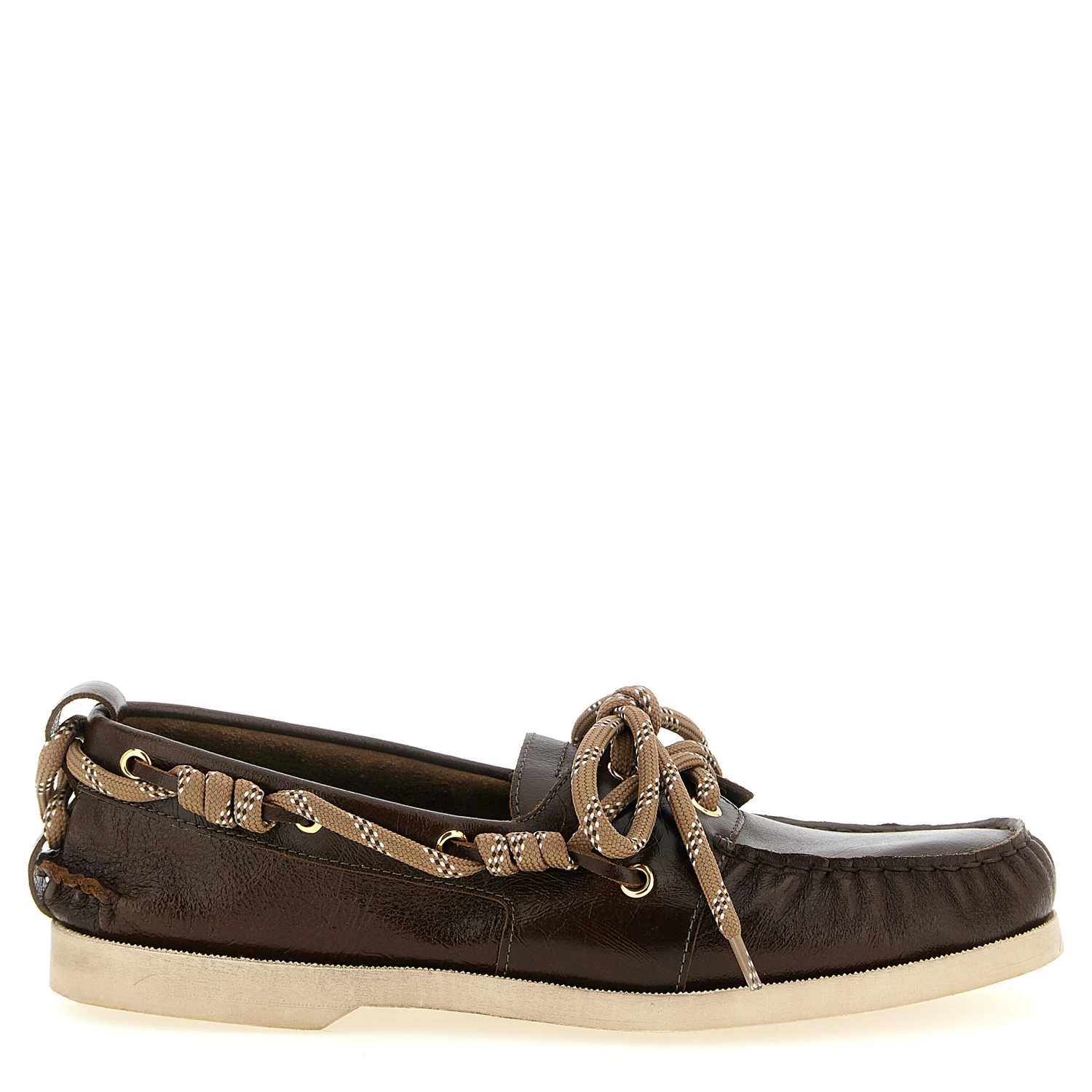 Brown Cowhide Slip-On Loafers