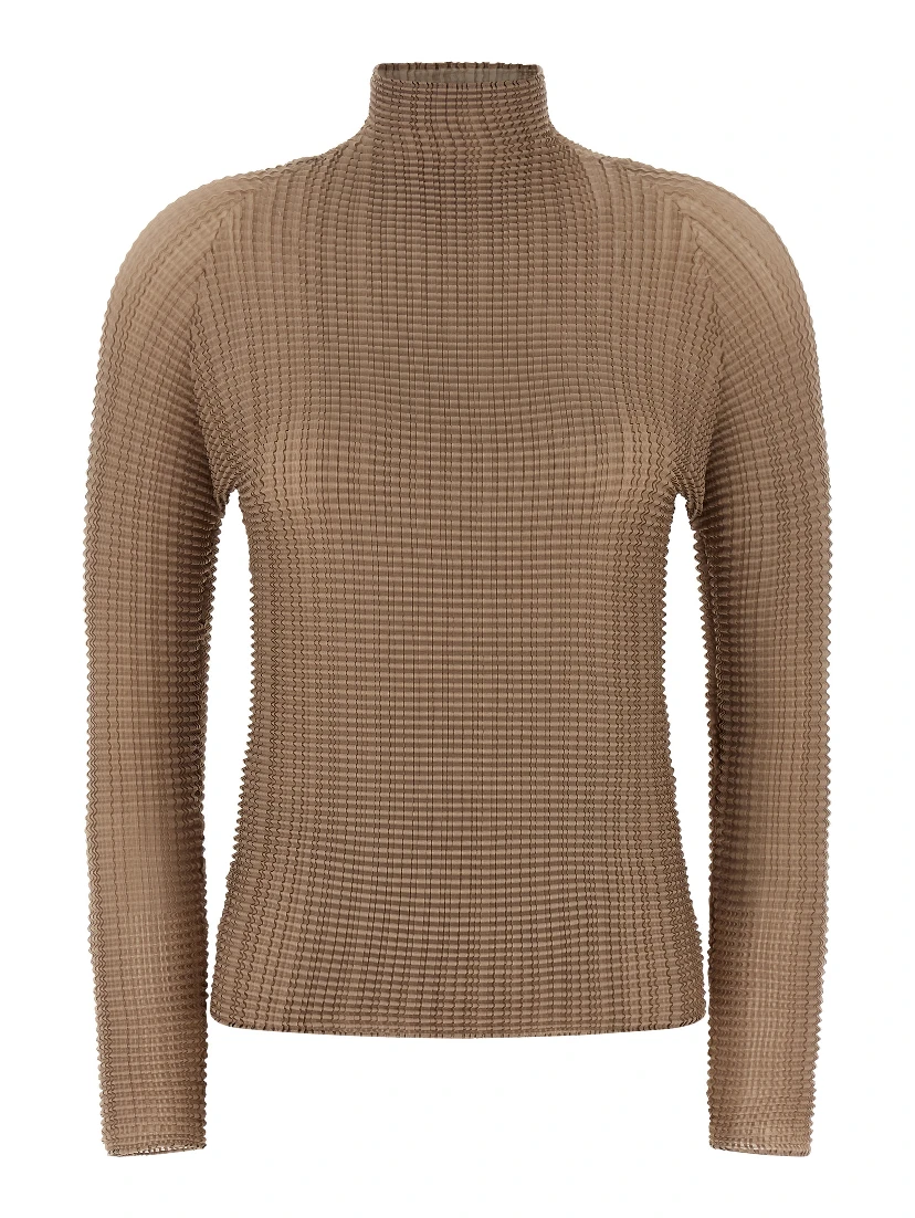 Beige Polyester Blouse