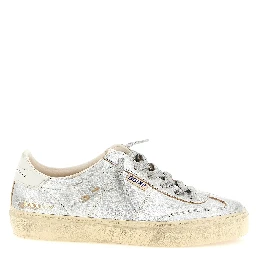 Silver Cowhide Low Top Sneakers