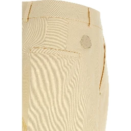 Beige Cotton Dress Pants