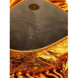 Orange Cowhide Clutch Bag