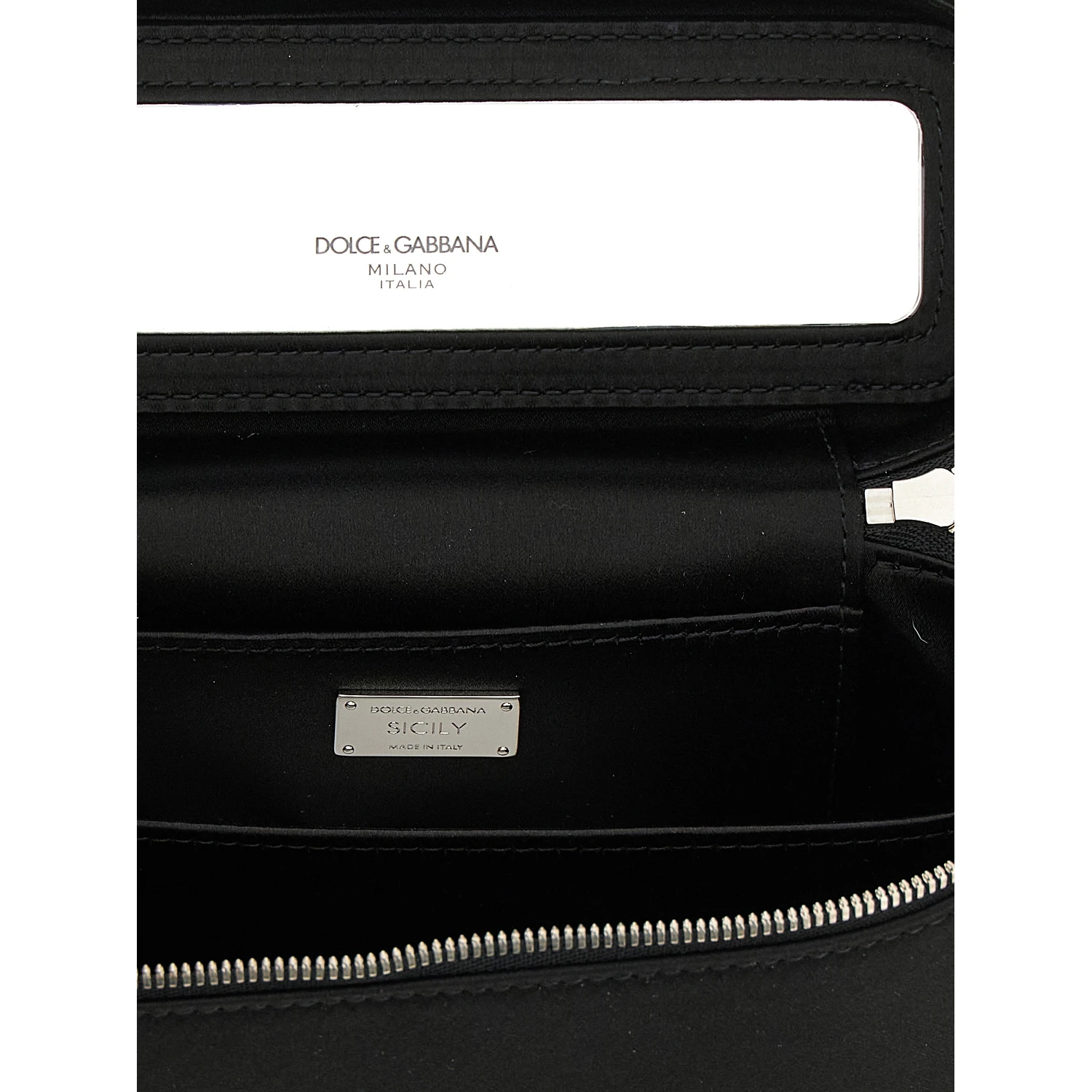 Black Viscose Crossbody Bag