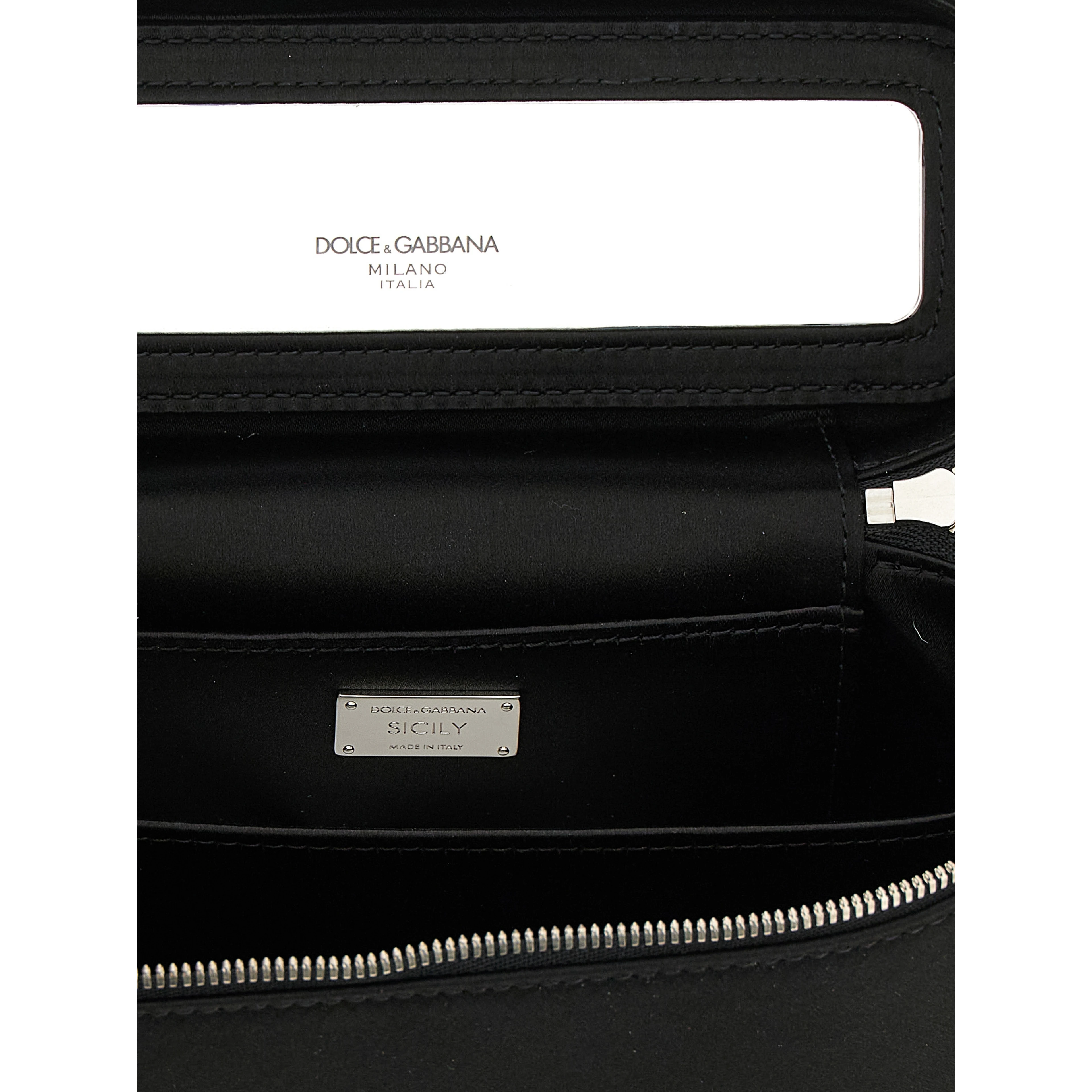 Black Viscose Crossbody Bag
