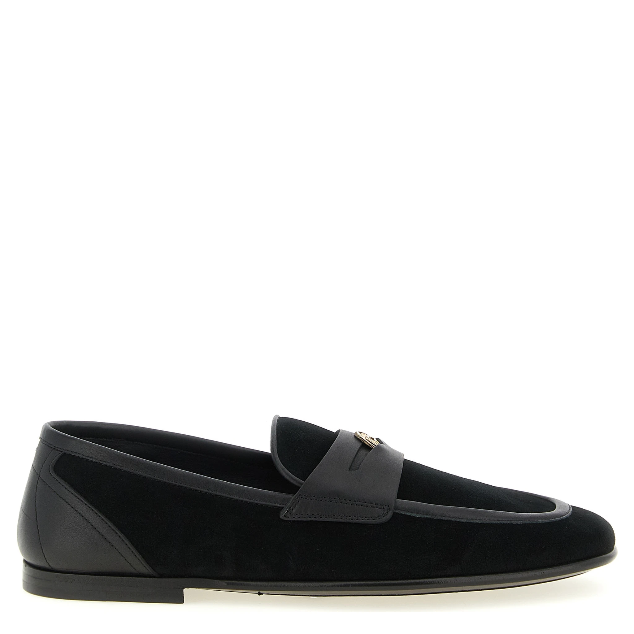 Black Calfskin Slip-On Loafers