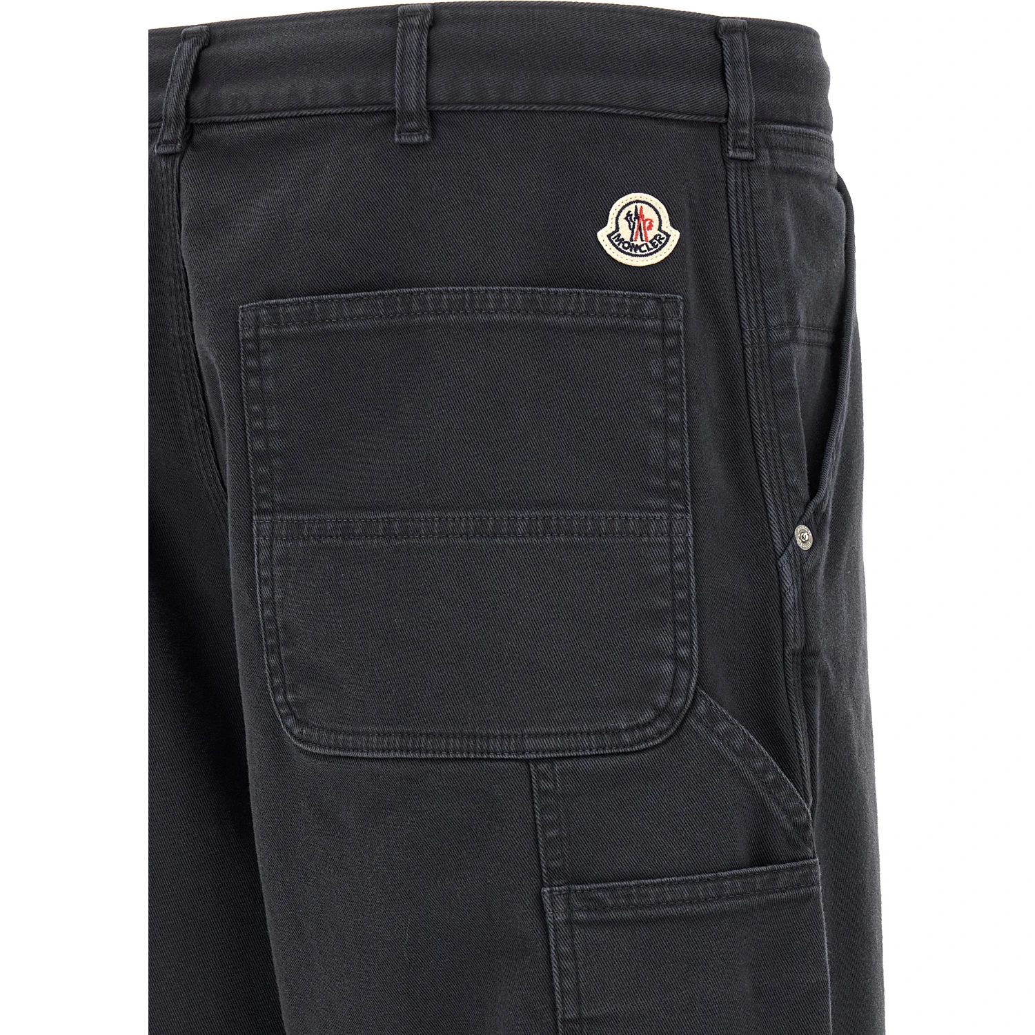 Blue Cotton Cargo Pants