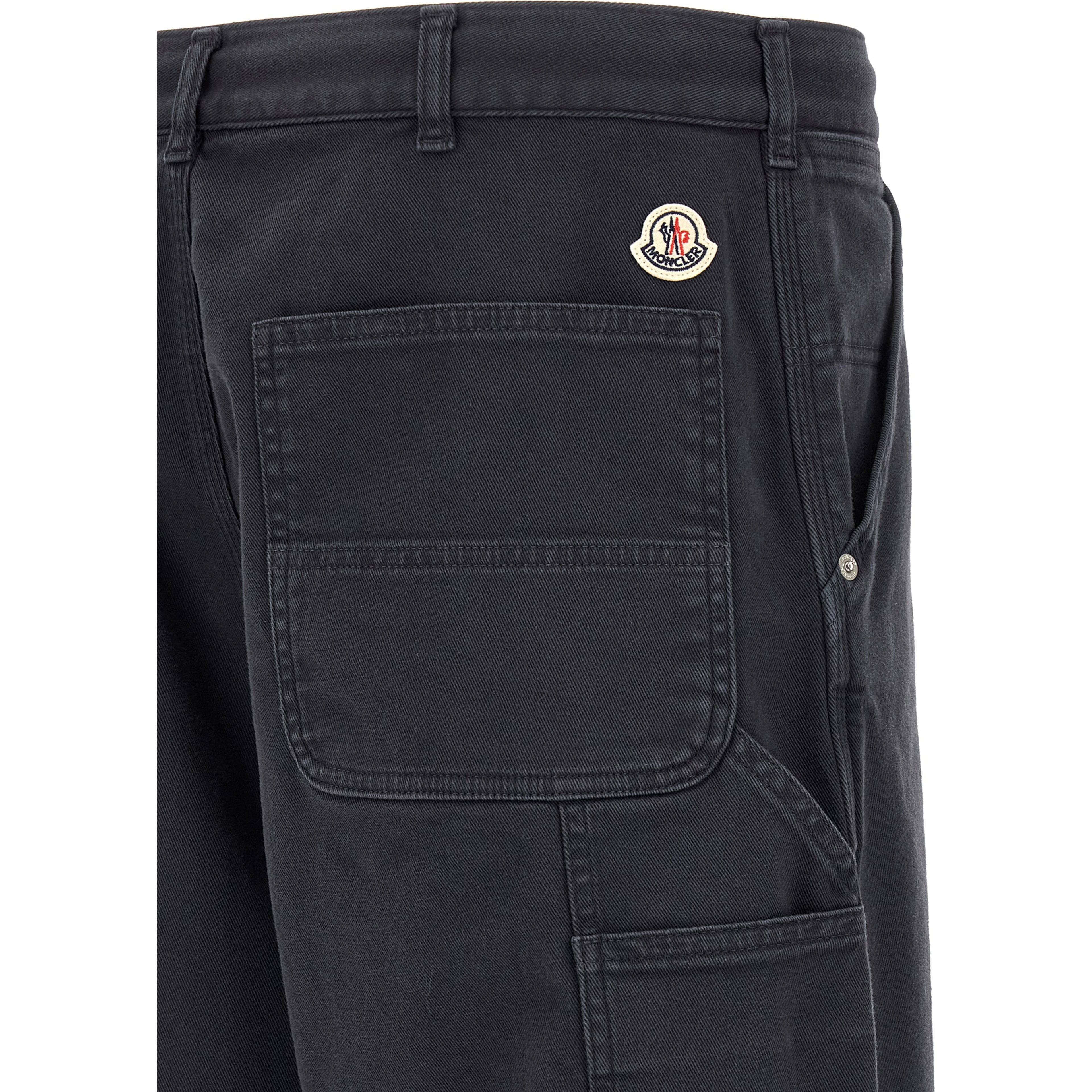 Blue Cotton Cargo Pants