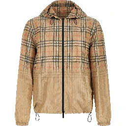 Beige Viscose Shell Jacket