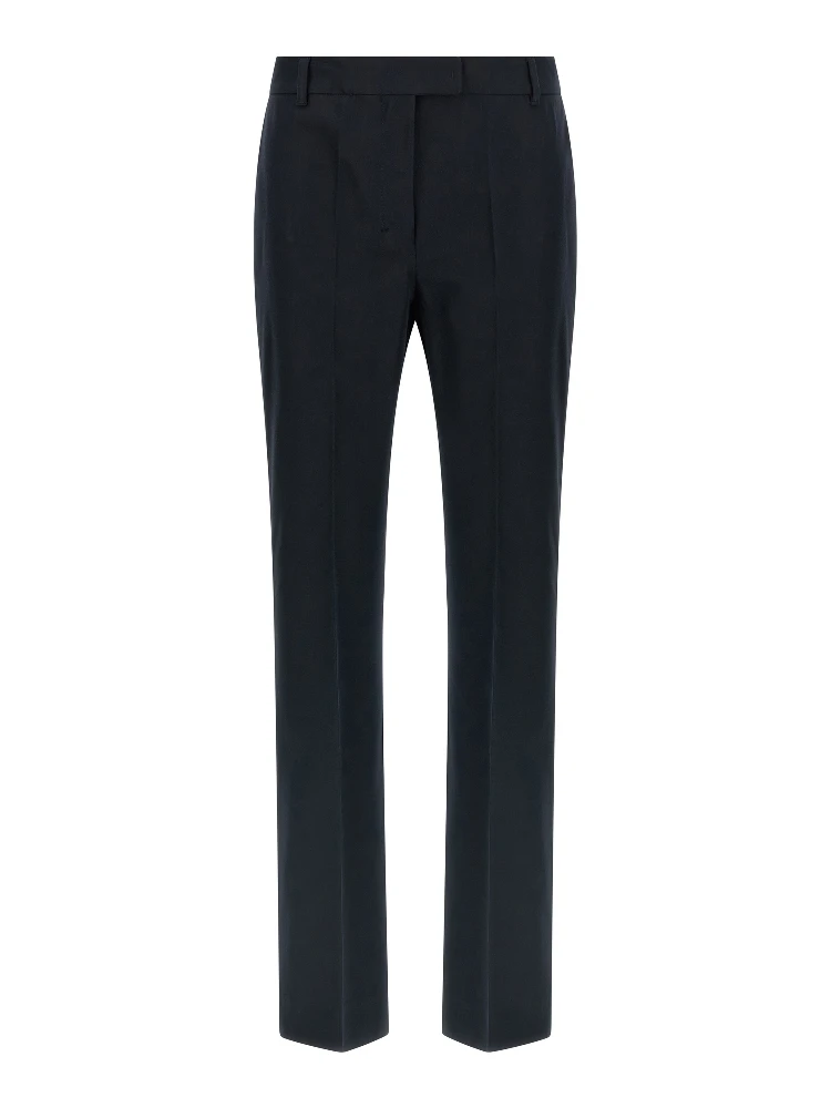 Blue Cotton Flared Pants