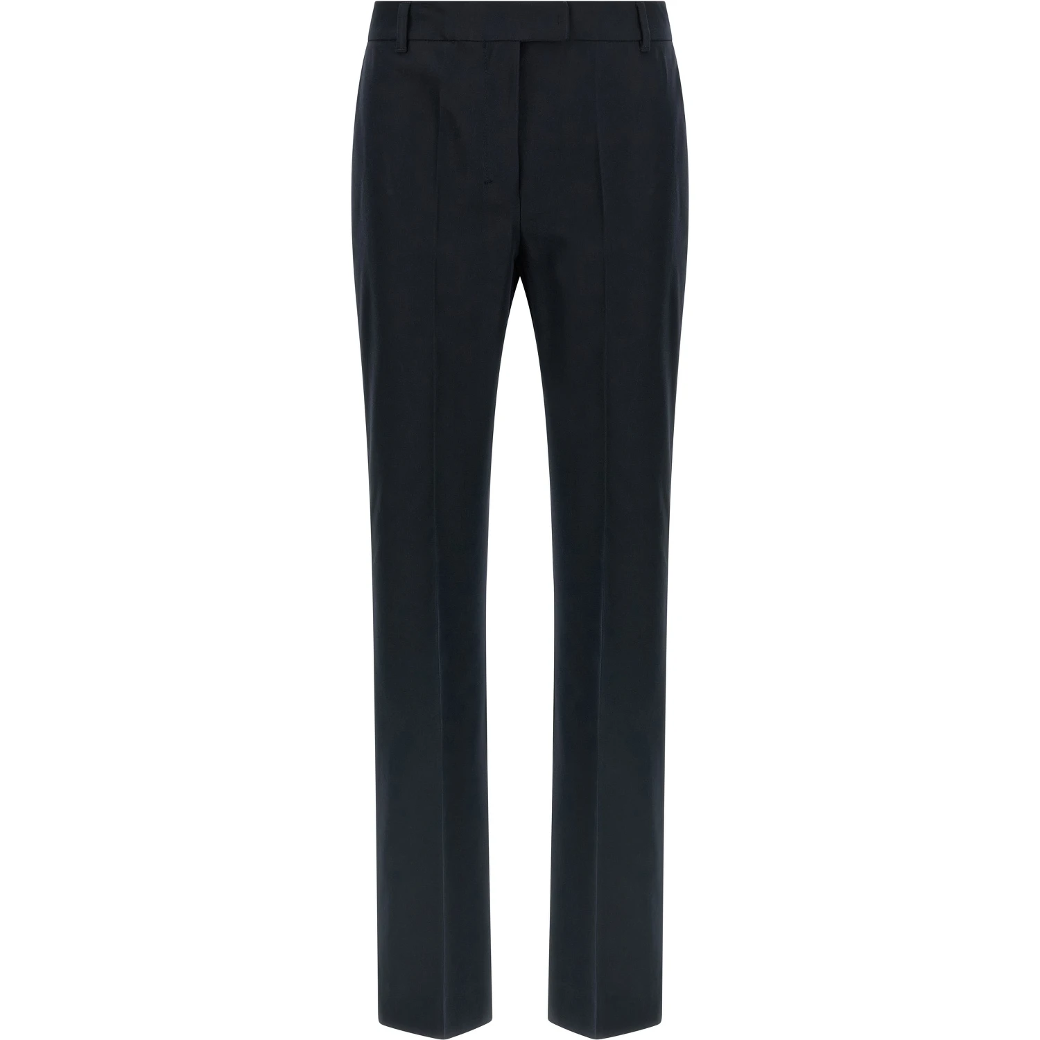 Blue Cotton Flared Pants