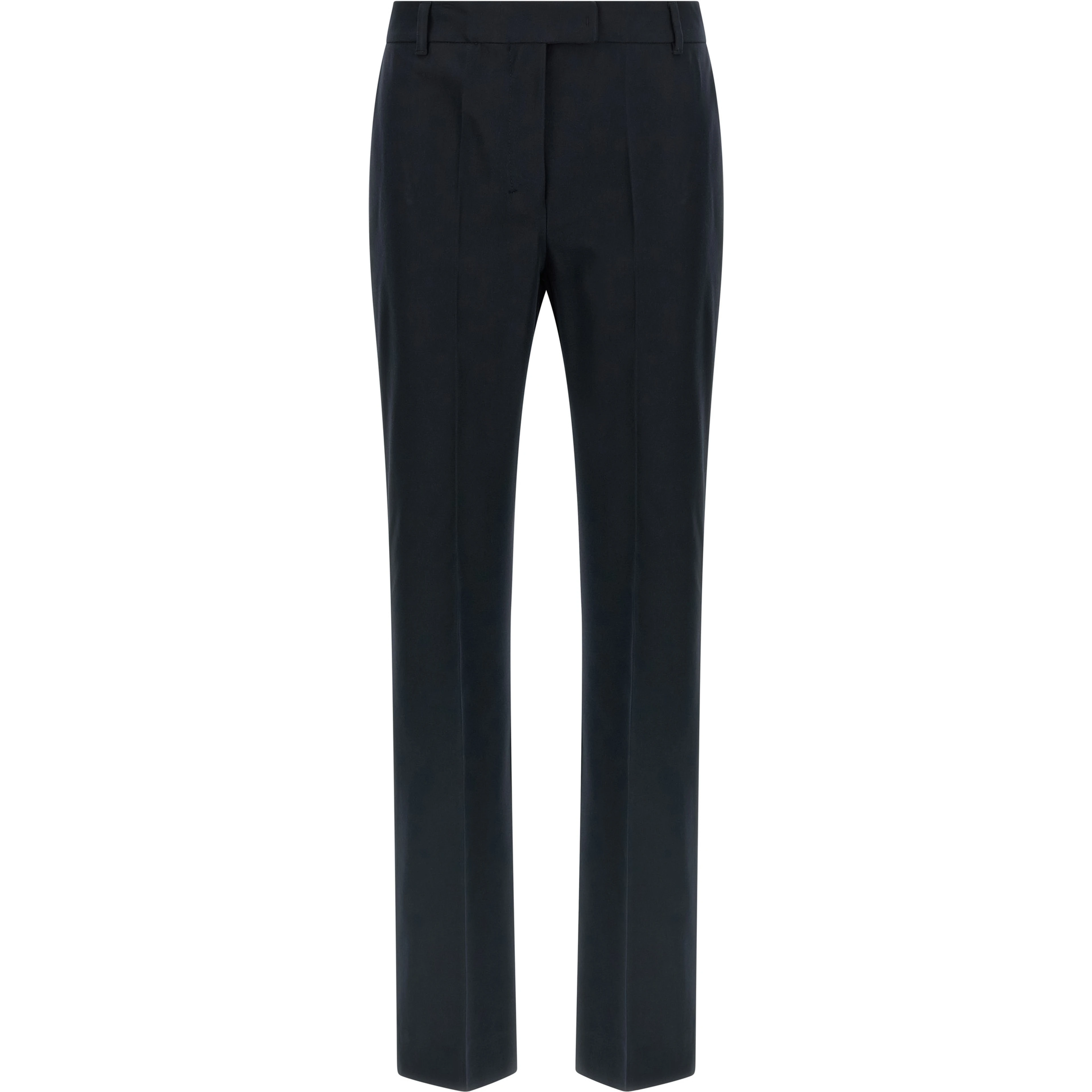 Blue Cotton Flared Pants