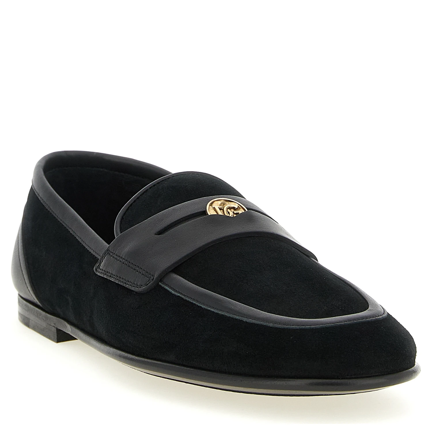 Black Calfskin Slip-On Loafers
