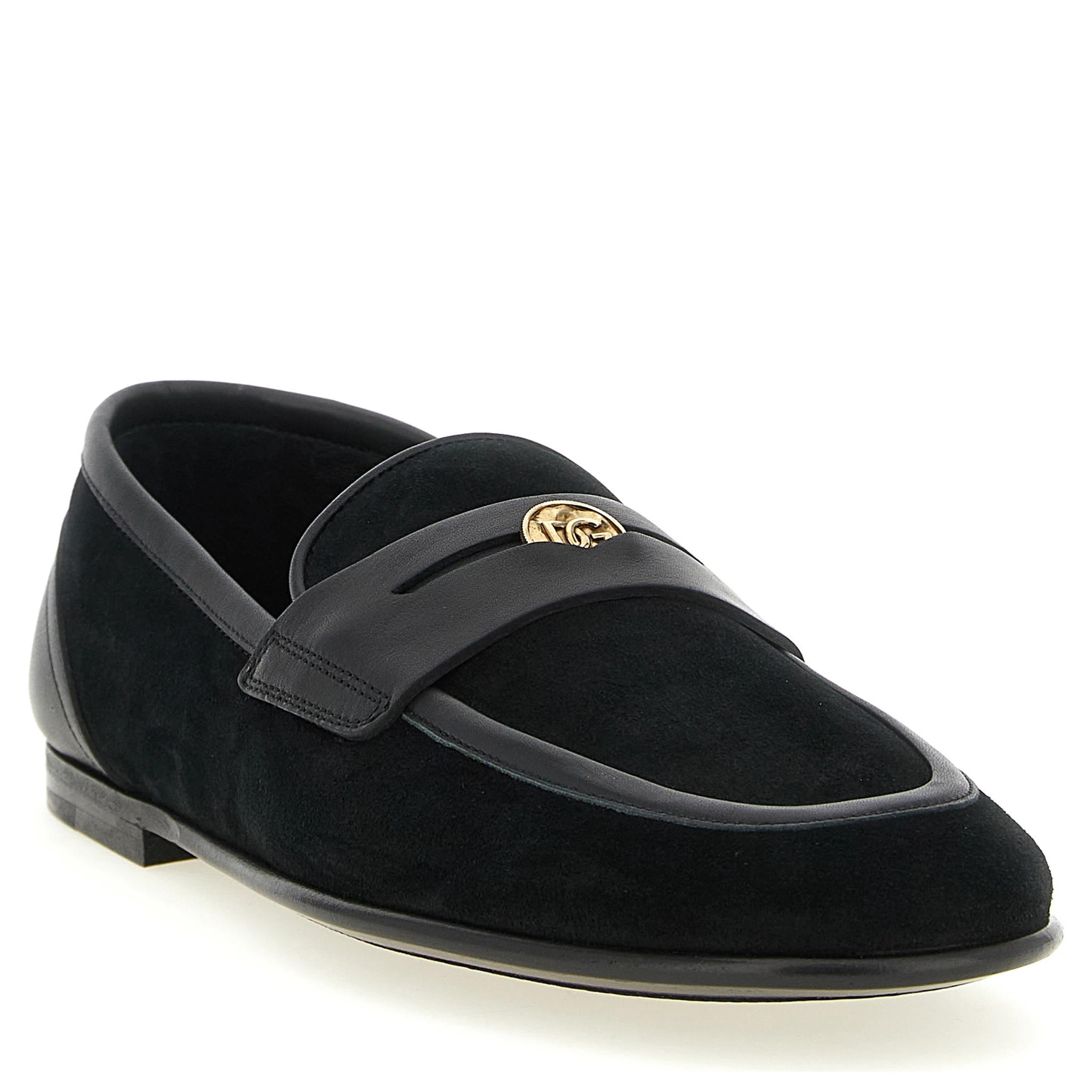 Black Calfskin Slip-On Loafers