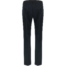 Blue Cotton Flared Pants